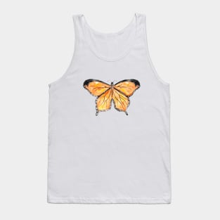 orange and black butterfly watercolor 2 Tank Top